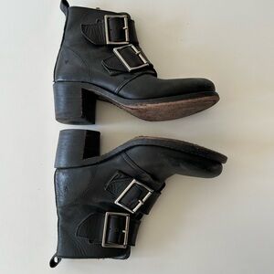 FRYE Sabrina Double Buckle Boots